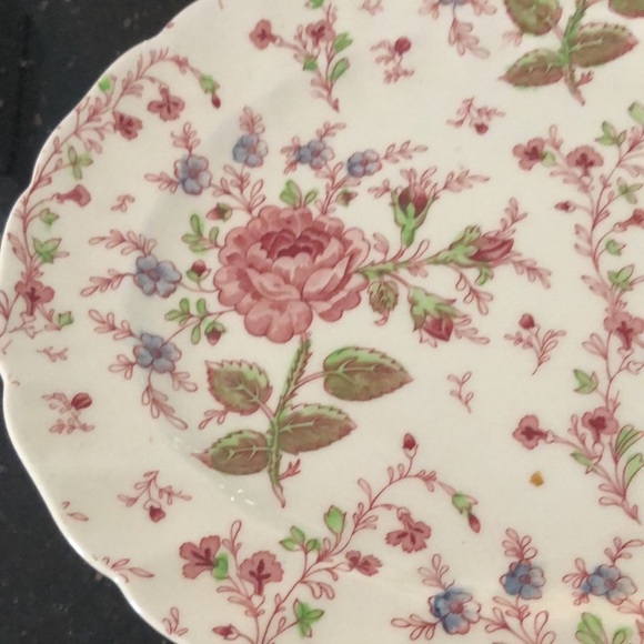 Gorgeous Johnson Brothers Rose Chintz Pink 11" Oval Serving Platter - Picture 5 of 9